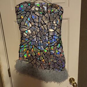 Akira Mirror Effect Mini Dress, NWT